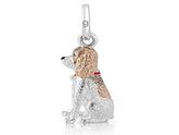 Silver Springer spaniel charm side view